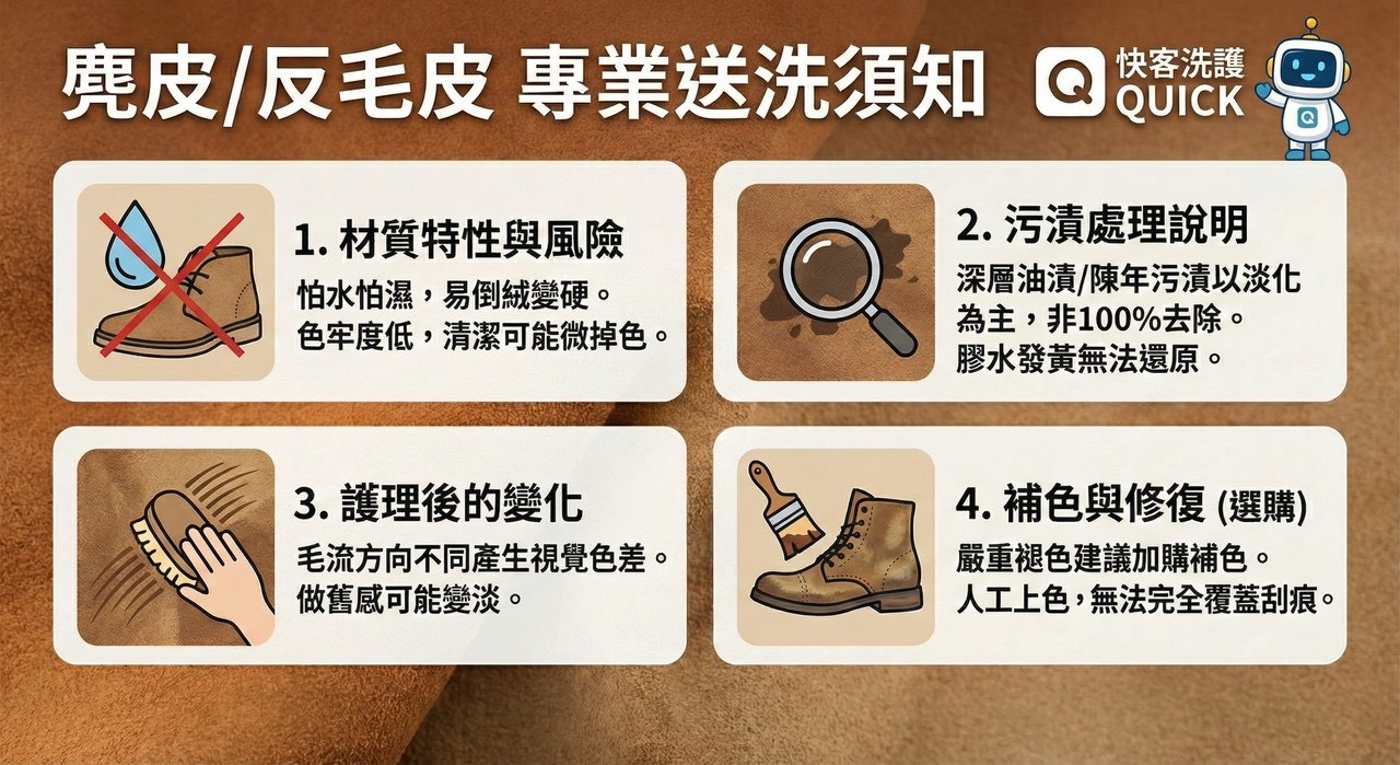 麂皮須知 - 快客Quick-洗鞋洗包到府收件